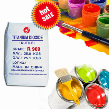 Dióxido de titanio R909 Pinturas y pigmentos especiales TiO2